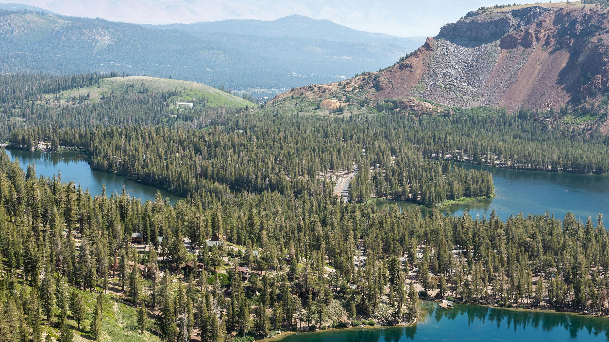 Mammoth Lakes basin during the summer