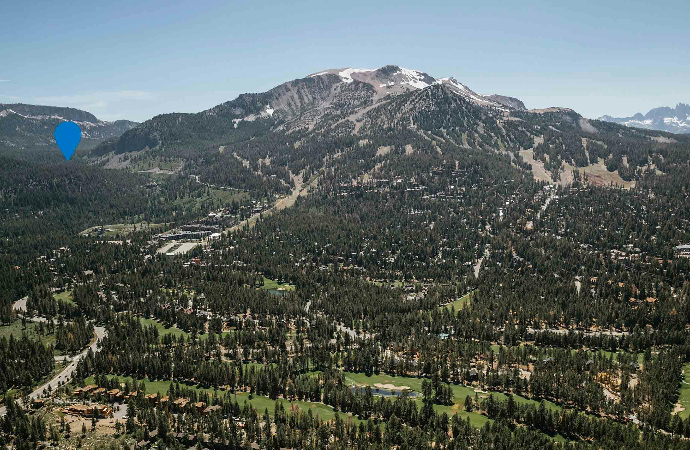 Aerial image of Mammoth Mountain in Summer