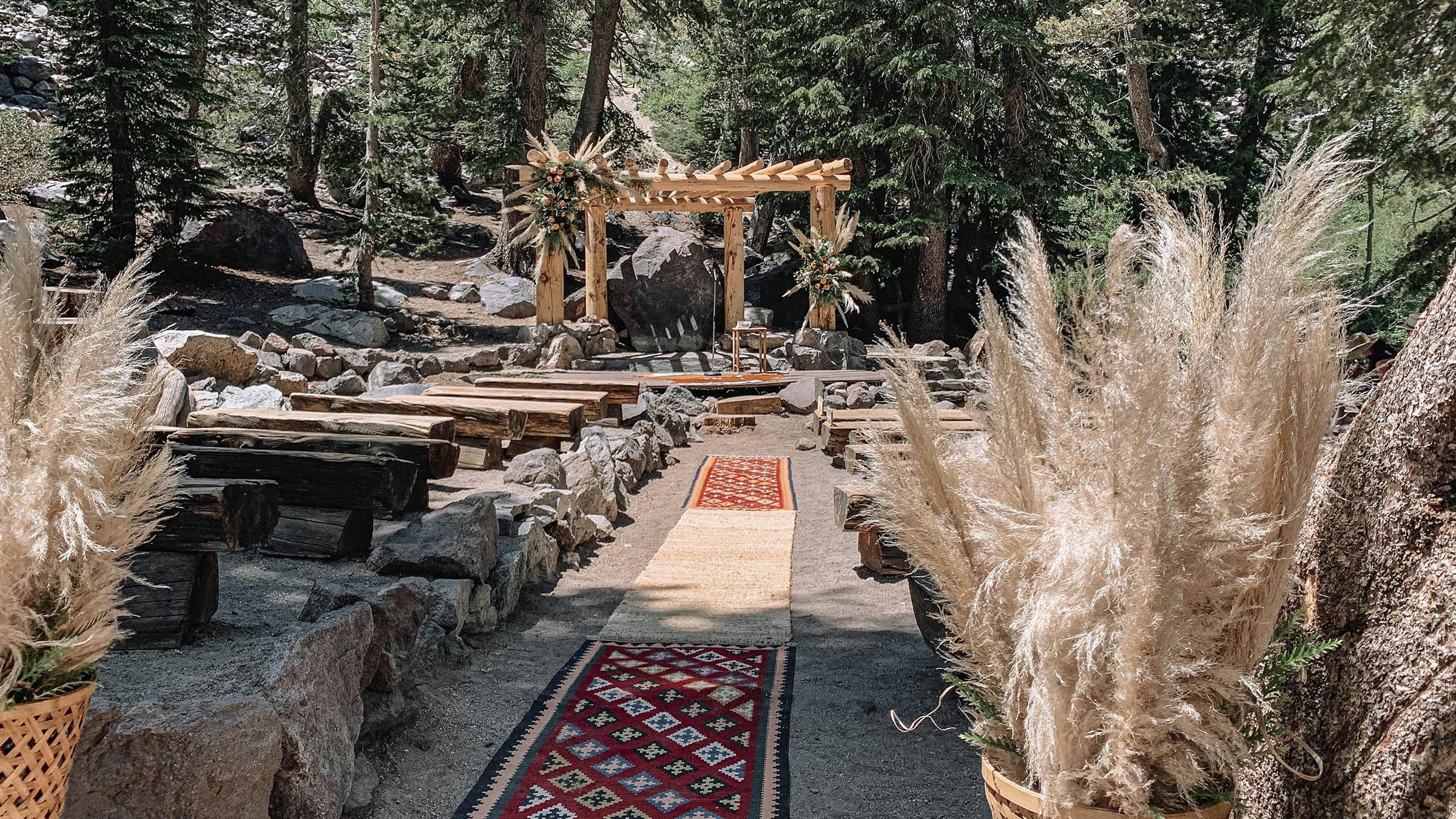 The altar at Forest Chapel in Mammoth Lakes, California.