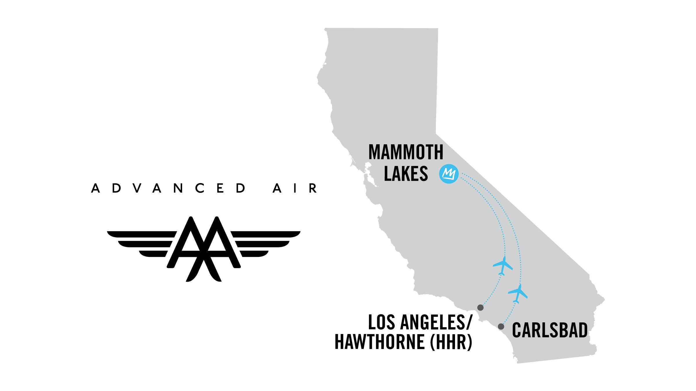 Advanced Air Winter Service Flight Map