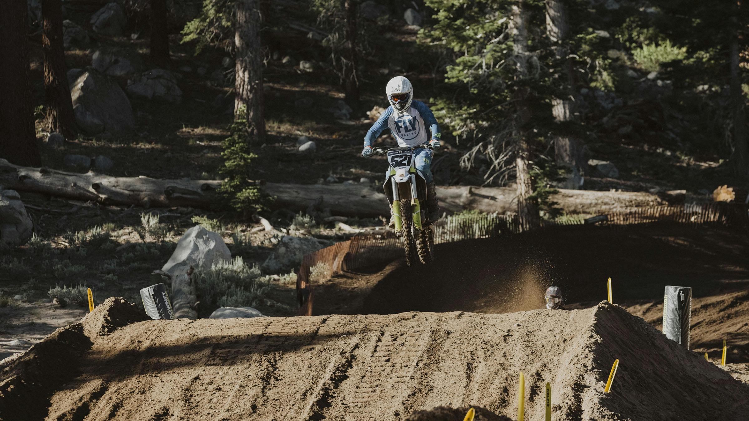 Mammoth Motocross racer catching some air
