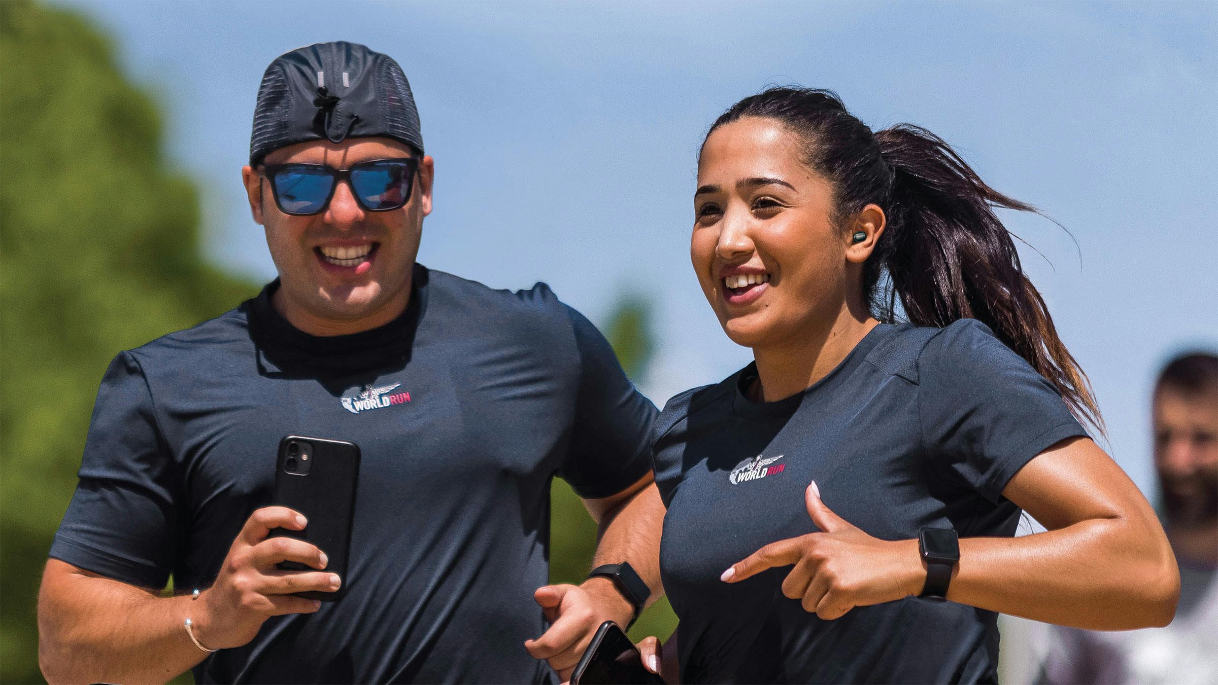 Two runners participating in the Wings for Life World Run
