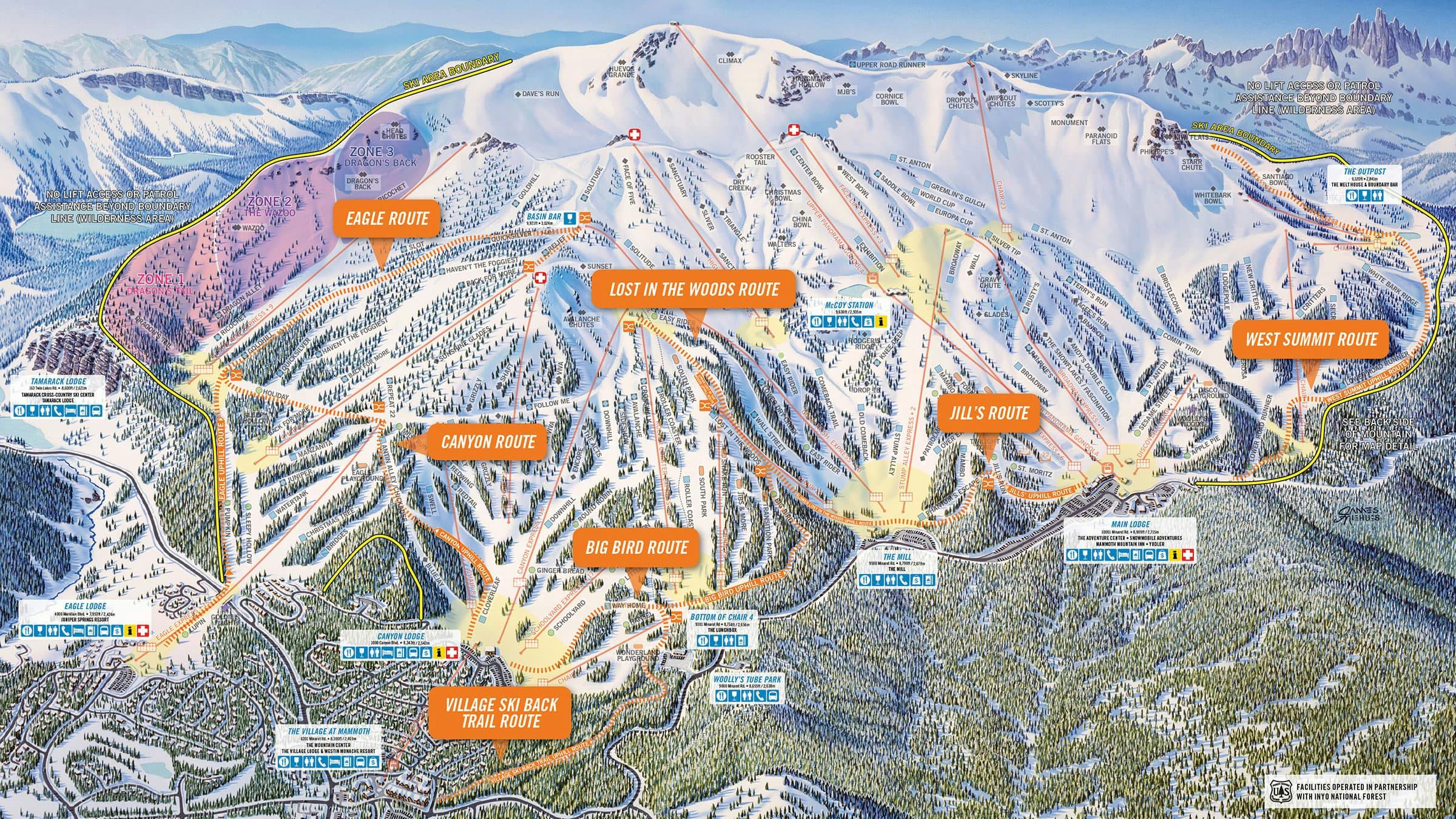 Uphill Ski Map
