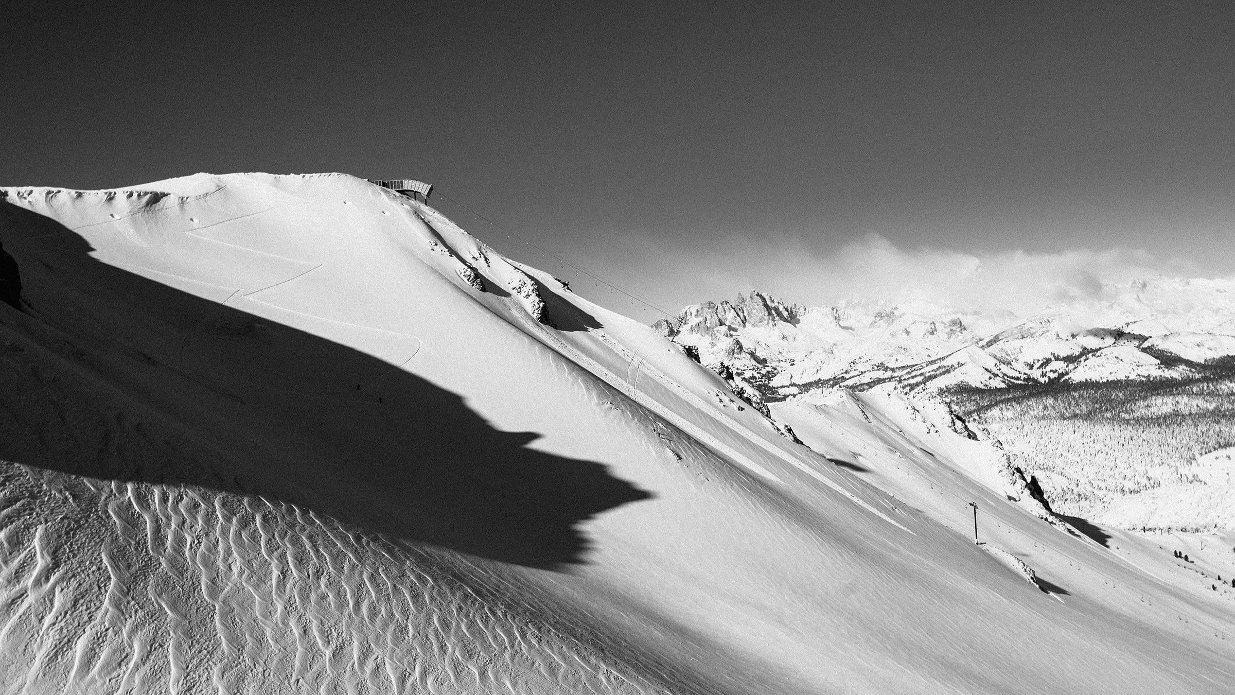 Black and white shadows on Mammoth Mountain